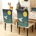 thumbnail image 3 of Decorative Chair Back Cover One Size x6 Chair Cover Dining Chair Slipcovers Chair Back Decoration Festival Chair Decoration Beauty under The Moon, 3 of 6