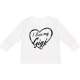 thumbnail image 3 of Inktastic I Love My Gigi in Black Chalk Heart Boys or Girls Long Sleeve Toddler T-Shirt, 3 of 5