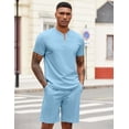 thumbnail image 2 of COOFANDY Men's Button Golf Shirts Short Sleeve Slim Fit Casual Textured Polo T-Shirts Summer Dress Polo Wear, 2 of 6