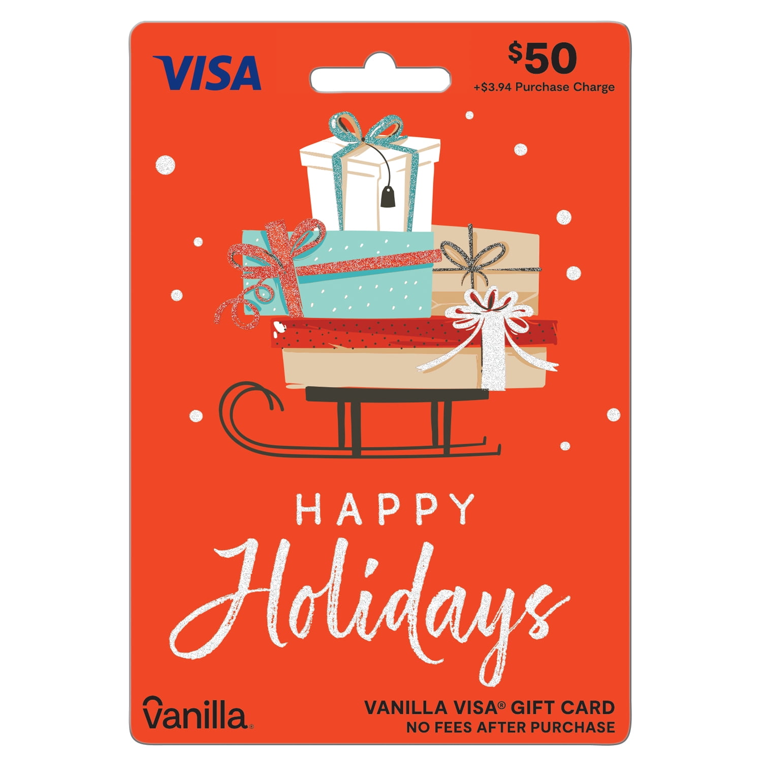 Intimidatie stereo krom $50 Vanilla Visa® Gift Card - Holiday - Walmart.com