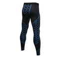 thumbnail image 3 of Men's Compression Pants, Cool Dry Athletic Workout Running Leggings Tights Size 2XL Blue, 3 of 3