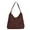 X - Brown, variant on Women's Soft Faux Leather Tote Bag Tassels Shoulder Bag Big Capacity Fashion Ladies Handbag Water Resistant Satchel Bag, Wine Red