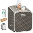 thumbnail image 1 of Costway Portable 2L Steam Sauna Spa Tent w/ Chair Grey, 1 of 10