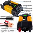 thumbnail image 3 of Tignapoo Compact 110V Inverter with LED Battery Display - 300W Actual Power, 4000W Surge, Overload Protection, Ideal for Camping & Travel, Includes USB Outputs and Car Plug, 3 of 6