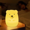 thumbnail image 1 of Luz nocturna portátil para niños, control remoto táctil de silicona, luz nocturna LED multicolor recargable por USB, regalo de cumpleaños, luz nocturna de oso sonriente oso de fresa Electrónica, 1 of 5