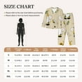 thumbnail image 6 of Kll Gnomes Bees And Sunflowers Print Women'S Long Sleeve Pajamas With Pants Sleepwear Loungewear 2 Set-Large, 6 of 9