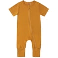 thumbnail image 5 of WIBACKER Baby Boys Girls Bamboo Viscose Short Sleeve Pajamas, 2 Way Zipper Romper, Sleep and Play 0-24 Months, 5 of 5