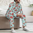 thumbnail image 7 of Picia Watermelon Pattern Men’s Long-Sleeve Sleepwear Set - Soft 2-Piece Loungewear with Pockets, Comfy PJs for Relaxing Nights-Large, 7 of 7