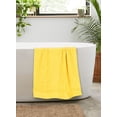 thumbnail image 5 of MyOwn 100% Premium Cotton 2 Pack Oversized Bath Towel Set 28x55 inches, Large Bath Towels, Ultra Absorbant Compact Quickdry & Lightweight Towel, Ideal for Gym Travel Camp Pool - Lime Yellow, 5 of 7