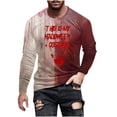 thumbnail image 2 of Blusas y camisas de manga larga con cuello redondo para hombre, moda informal, estampado, deportivas, de manga larga, cuello redondo, blusas, camisas para hombre, blusa de poliéster, 2 of 5