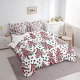 thumbnail image 3 of Feelyou Cartoon Christmas Tree Bedding Comforter Set 7pcs, Green Red Dots King Bedding Sets, Happy Holiday Reversible Bed Sheets, Breathable Home Decor, 3 of 7