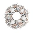 thumbnail image 7 of ANDALUCA Coastal Spring & Summer Seashell 20" Wreath Natural Preserved (Blue), 7 of 7