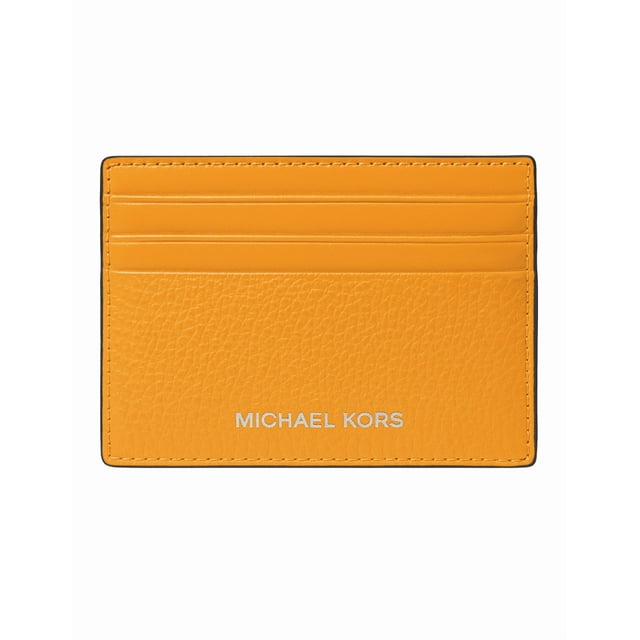 Tarjetero Michael Kors Cooper de piel granudala color naranja