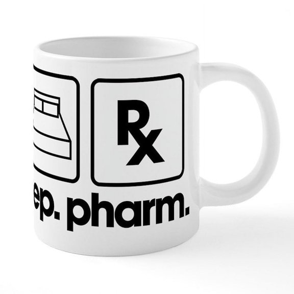 CafePress - Eat Sleep Pharm - 20 Oz White Ceramic Mega Mug