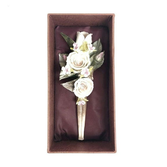 5" Pink Roses Boxed Figurine