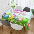 thumbnail image 4 of Coolnut Easter Rectangle Table Cloth Easter Theme Pattern Tablecloth Waterproof Anti-Shrink Resistant Decorative Fabric Table Cover for Outdoor Picnic/Kitchen Dining 60x90In, 4 of 7
