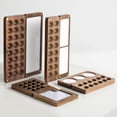 thumbnail image 2 of facefd Wood Palette Tray Wooden Paint Box, Paint Container Travel Paint Case Mixing 24 Grids, 2 of 5