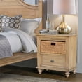 thumbnail image 4 of Sunset Trading Vintage Casual Wood Nightstand with Basket in Maple Brown, 4 of 11