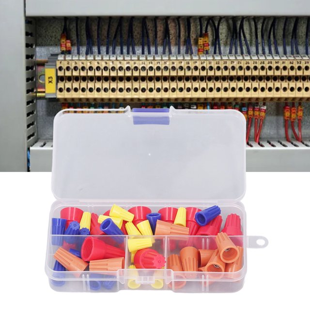 Connecteur de Fil Twist, Connecteur Électrique Écrou Bout Fermé Grand Application 4 Types Sûr 40 Pcs Connexion Ferme PVC pour Circuit