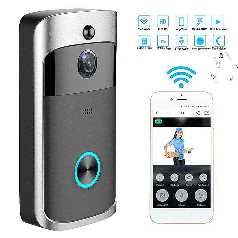 Smart Wireless Security Doorbell HD Camera WiFi Video PIR Door Bell Two-way Talk 