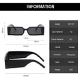 thumbnail image 4 of Gafas de sol rectangulares pequeñas de moda para mujeres y hombres, estilo vintage cuadrado, 4 of 5