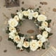thumbnail image 2 of Anillo de corona de flores artificiales, colgante de campo para puerta, decoración de hojas redondas, soporte para puerta, accesorios colgantes, 2 of 4