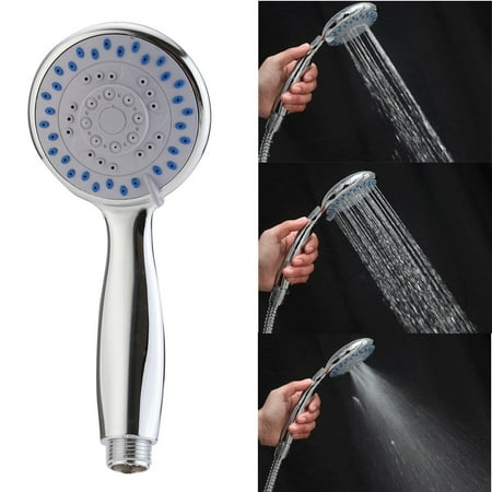 Rainfall Showerhead Finish - 3 Setting Power Body Massage Spa Shower Head Power Rainfall Style Polished Chrome Finish Adjustable Fixed Shower head with Hose