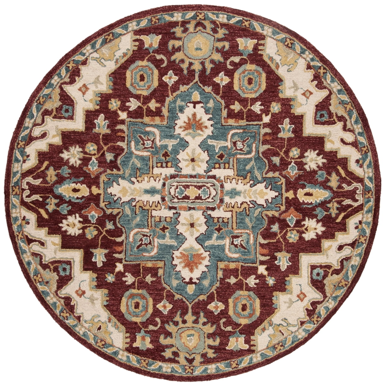 SAFAVIEH Aspen Collection APN507A Handmade Red / Blue Rug