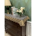 thumbnail image 3 of YGUII Lace Table Runner Doilies Table Dresser Scarf Lace Tablecloth Embroidered Wedding Bedside Table Decoration, Refrigerator TV Dustproof Cover, 3 of 5
