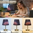 thumbnail image 3 of Tapered Desk Lamp with Antique Brass Base Table Lamps Dimmable LED Bulb Button Switch Night Light Elegant Swan Medium, 3 of 8