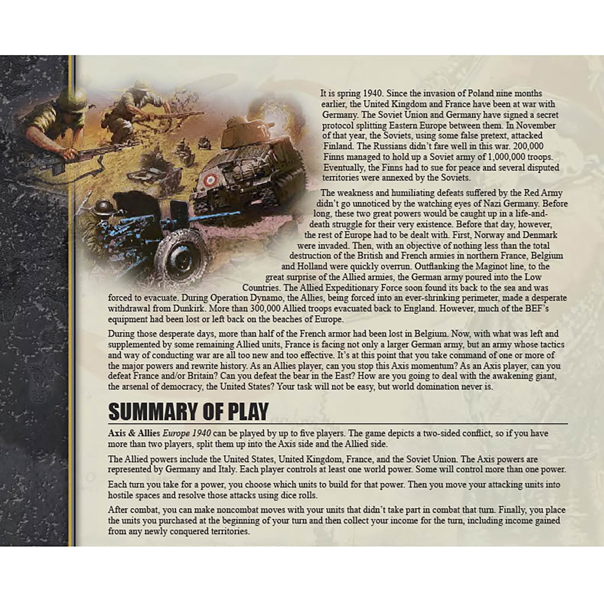 Axis & Allies: 1940 Europe Second Edition -WWII War Miniatures Strategy Board Game, Renegade, Age 12+, 2-5 Players, 6Hr