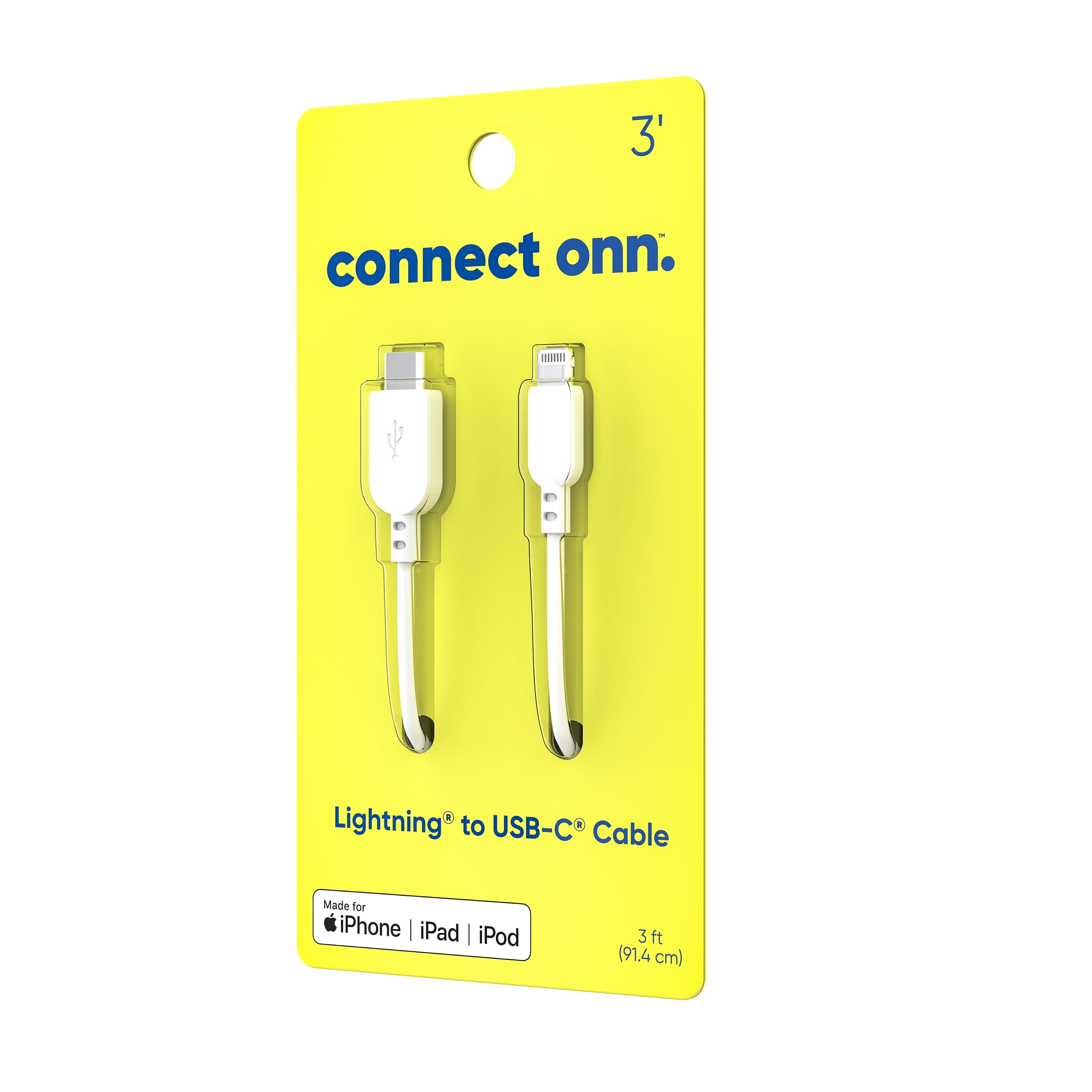 Lightning Cable Onn Usb C To Lightning Charge Connect Lightning To