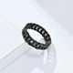 thumbnail image 3 of Anillo de cadena de eslabones cubanos para hombre y mujer, acero dorado, titanio negro, personalizado, liso y pulido (19 mm de ancho)., 3 of 3