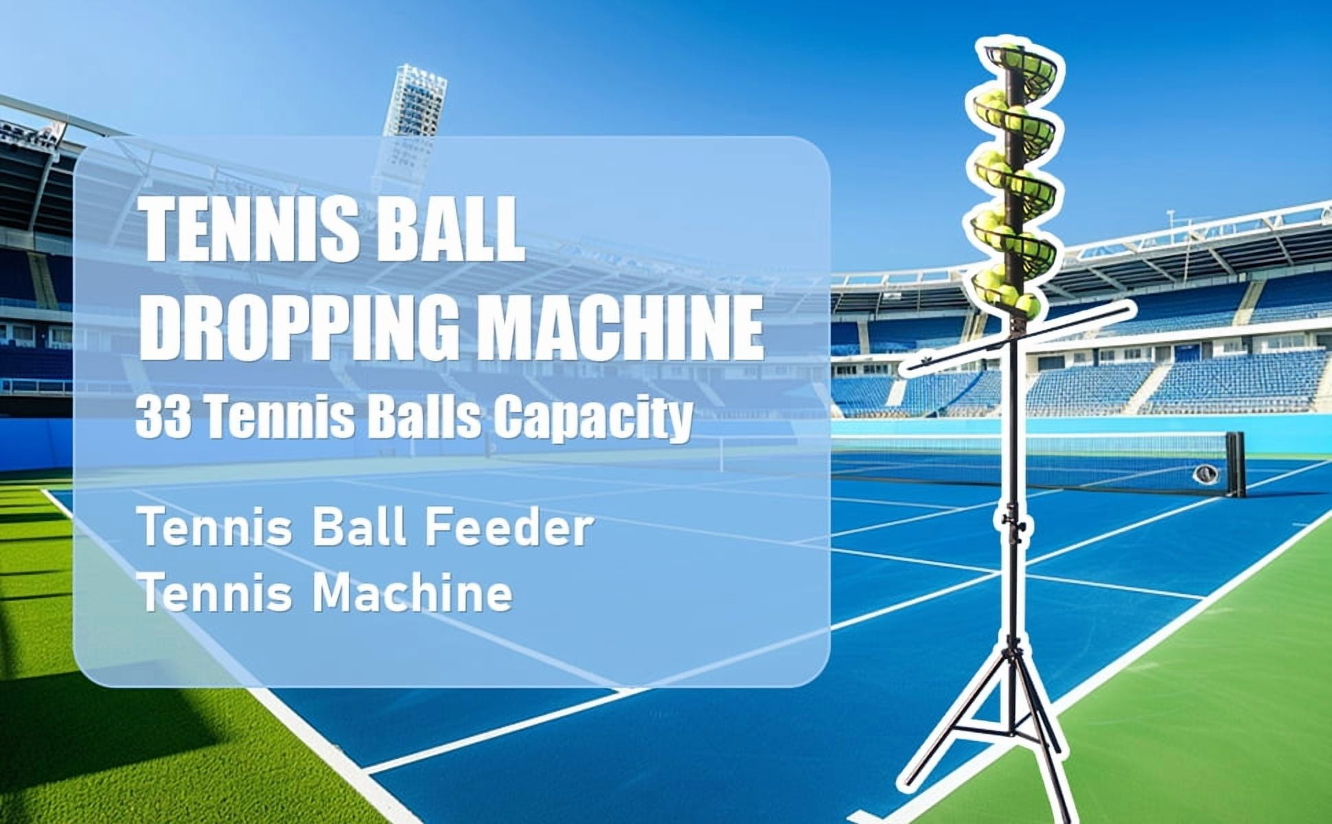 Tennis Ball Dropping Machine Tennis Ball Feeder Tennis Machine Lightweight Tennis Serving Machine 33 Balls