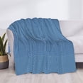 thumbnail image 3 of Fotbe Blue Gingham Manta de Franela con Estampado, Manta Ultrasuave para Cama, Sofá, Auto, Hipoalergénica y Antibolitas-40"x30", 3 of 6
