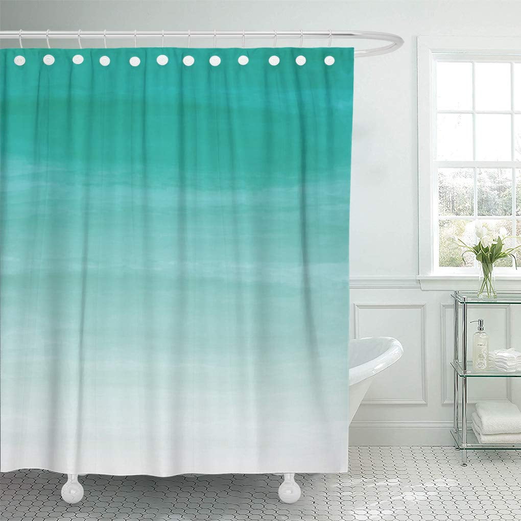 teal shower curtain