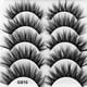 thumbnail image 2 of False Eyelashes Clusters Natural Strip Lashes Adhesive Reusable Natural Volume 3D Eyelash Imitation Mink Natural Thick False Eyelash 5 Pairs(Buy 2 save 10%）, 2 of 9