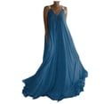 thumbnail image 2 of Leutsin Robe d'Été pour Femme Grande Taille Sans Manches à Col en V Robe de Plage Robe Longue, 2 of 6