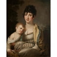 thumbnail image 3 of Franciszek Ksawery Lampi 15x18 Black Modern Framed Museum Art Print Titled - Portrait of Teofila Radziwiłł Nee Morawska (1791-1828) with Her Son Aleksander Dominik (1808-1859) (From 1808 Unt, 3 of 5