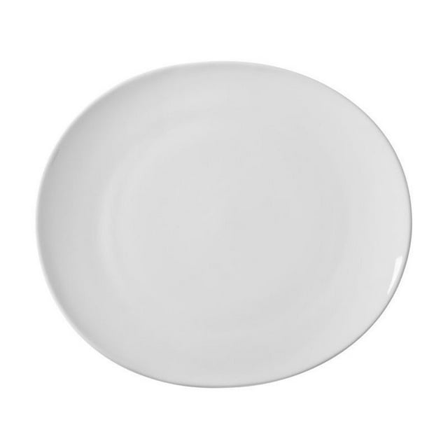 10 Strawberry Street Assiette à Dîner Ovale Royale Blanche en Blanc (Lot de 6)