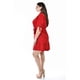 thumbnail image 2 of Vestido camisero con volantes Roman Fashion /Tallas Extras, 2386 (Rojo) rojo 38, 2 of 6