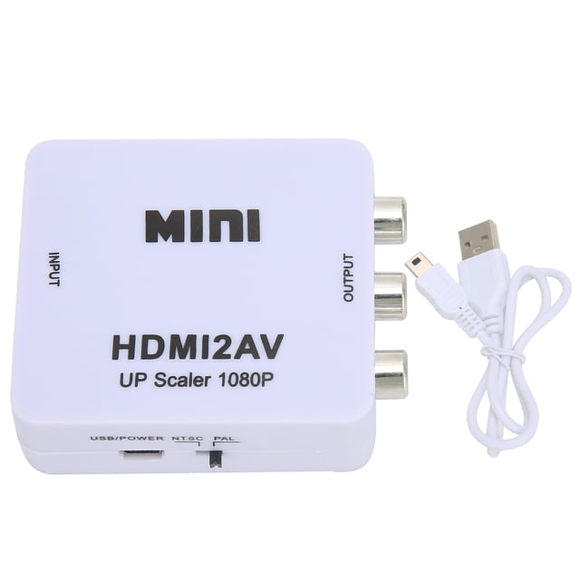 Adaptador convertidor de interfaz multimedia HD a AV para conmutador divisor RCA 1080P para televisores con etiqueta blanca 1080P