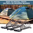 thumbnail image 4 of 10PCS Deck Anchor Pegs, Windproof Aluminium Alloy Fishbone Tent Stakes with Spring Buckle, Portable Wind Rope Anchor, Camping Tent Nail， Black, 4 of 7