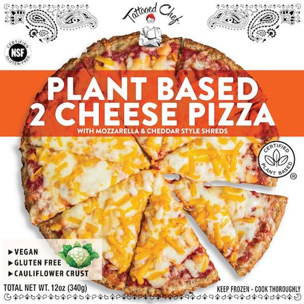 Tatooed Chef Cauliflower Crust Mozzarella and Cheddar Cheese Vegan