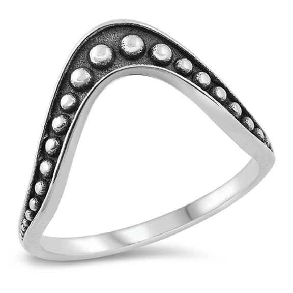 Bali Bead Boho Wave Ring .925 Sterling Silver Band Jewelry Female Male Unisex Size 9