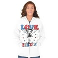 thumbnail image 3 of Betty Boop Cartoon Love The USA Women Plus Size Zipper Hoodie Brisco Brands 4X, 3 of 5