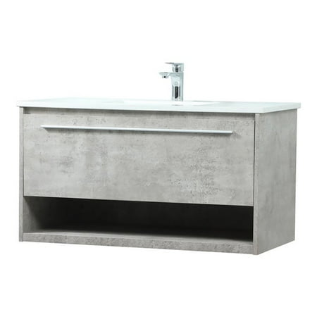 

Elegant Lighting Vf43536m Roman 36 Wall Mounted Single Basin Vanity Set - Grey
