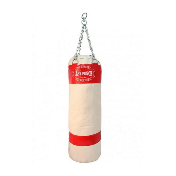 Last Punch Heavy Duty Red Canvas Boxing Punching Bag With Chains