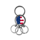 thumbnail image 1 of Michigan Estados Unidos usa mapa estrellas tripas bandera Llavero de metal de acero inoxidable Llavero Anillo de cadena Llavero, 1 of 3