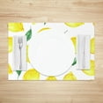 thumbnail image 2 of SUNOLIFE Yellow Lemon Placemats Set of 4,Summer Fruit Linen Fabric Table Mats for Dining Table Decorations 12x18 inch, 2 of 5